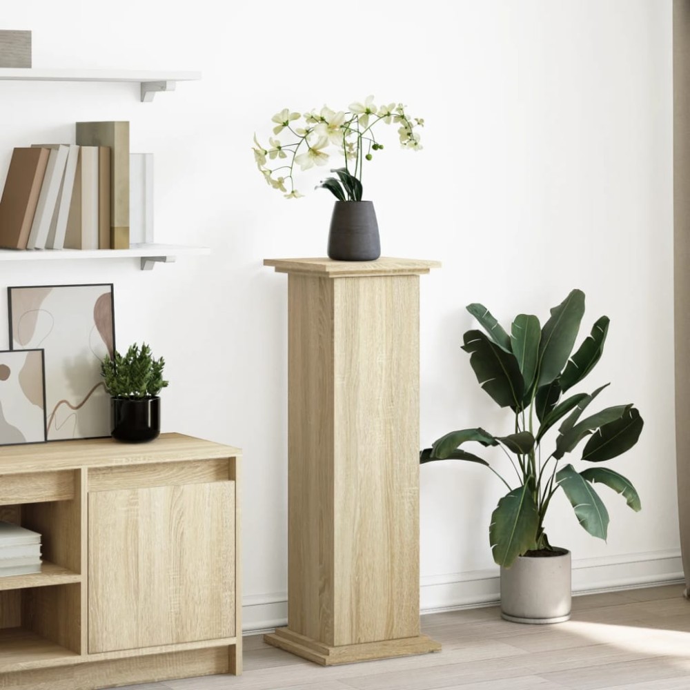 vidaXL Suport prezentare cu depozitare sonoma stejar 31x30x90 cm lemn
