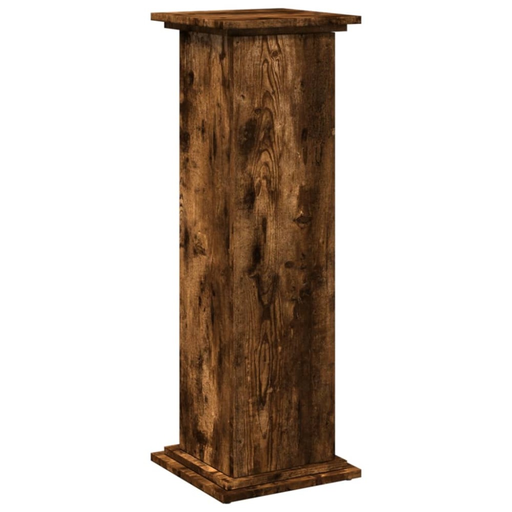 vidaXL Suport prezentare cu depozitare stejar fumuriu 31x30x90 cm lemn