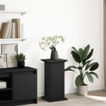 vidaXL Suport prezentare cu depozitare negru 31x30x60cm lemn prelucrat vidaXL Suport prezentare cu depozitare negru 31x30x60cm lemn prelucrat