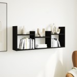 vidaXL Dulap de perete, 100x18x40 cm, negru, lemn prelucrat vidaXL Dulap de perete, 100x18x40 cm, negru, lemn prelucrat