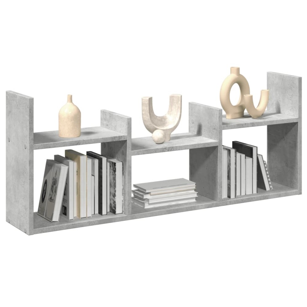 vidaXL Dulap de perete, gri beton, 100x18x40 cm, lemn prelucrat