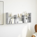 vidaXL Dulap de perete, gri beton, 100x18x40 cm, lemn prelucrat
