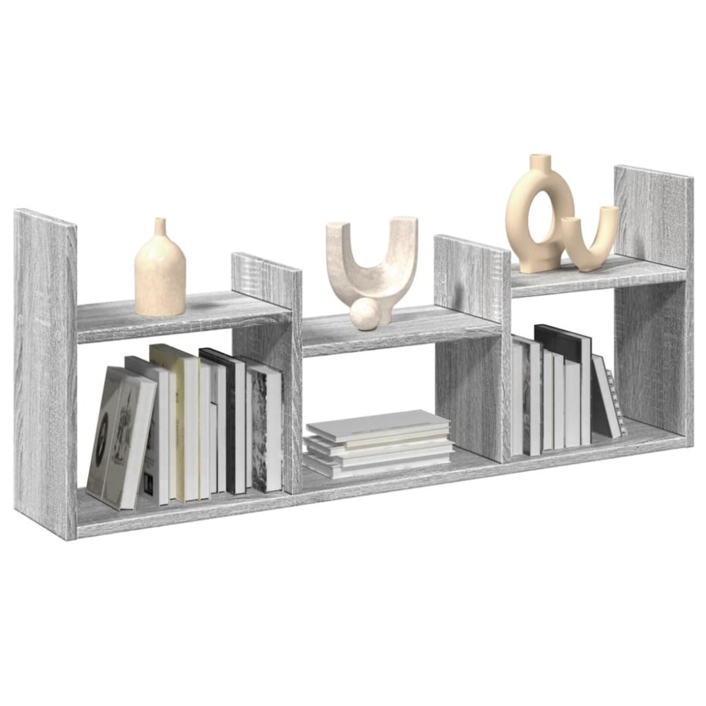 vidaXL Dulap de perete, gri sonoma, 100x18x40 cm, lemn prelucrat