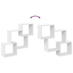 vidaXL Dulap de perete, alb, 78x18x71 cm, lemn prelucrat