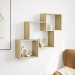 vidaXL Dulap de perete, 78x18x71 cm, stejar sonoma, lemn prelucrat vidaXL Dulap de perete, 78x18x71 cm, stejar sonoma, lemn prelucrat