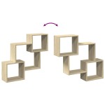 vidaXL Dulap de perete, 78x18x71 cm, stejar sonoma, lemn prelucrat vidaXL Dulap de perete, 78x18x71 cm, stejar sonoma, lemn prelucrat