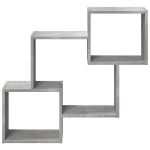 vidaXL Dulap de perete, gri beton, 78x18x71 cm, lemn prelucrat