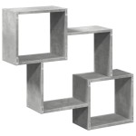 vidaXL Dulap de perete, gri beton, 78x18x71 cm, lemn prelucrat