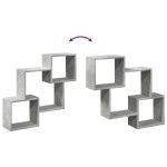 vidaXL Dulap de perete, gri beton, 78x18x71 cm, lemn prelucrat
