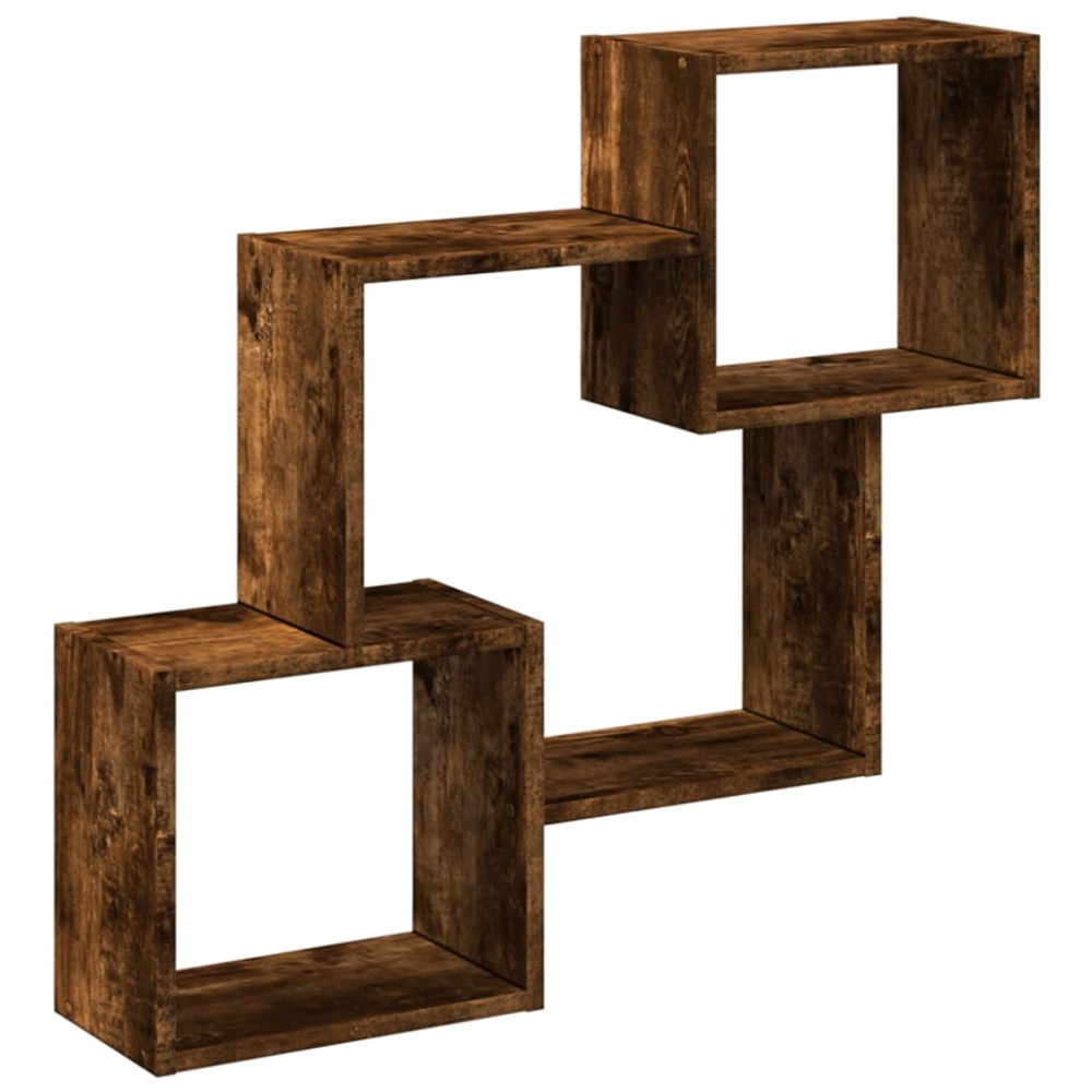 vidaXL Dulap de perete, 78x18x71 cm, stejar fumuriu, lemn prelucrat