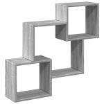 vidaXL Dulap de perete, 78x18x71 cm, gri sonoma, lemn prelucrat