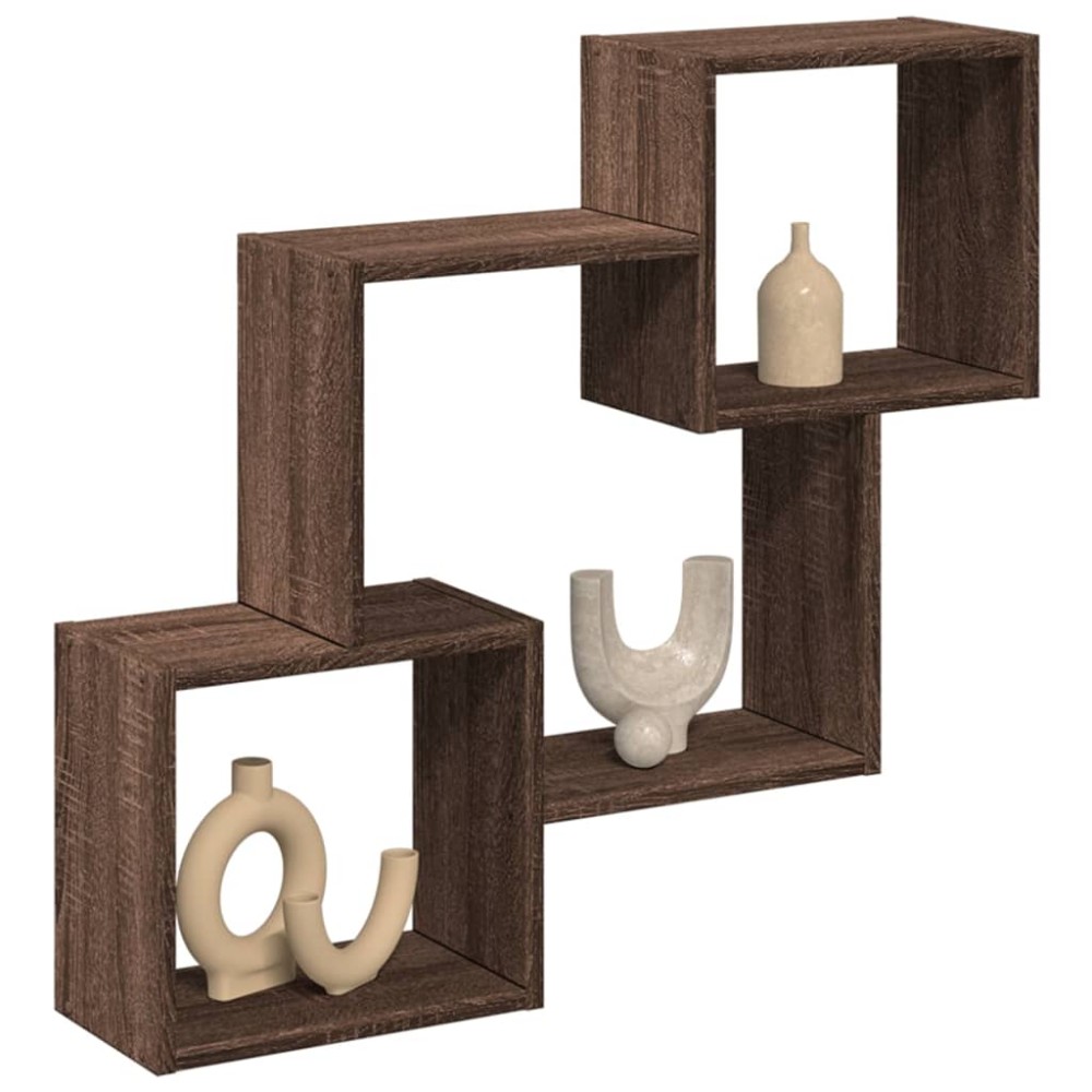 vidaXL Dulap de perete, 78x18x71 cm, stejar maro, lemn prelucrat