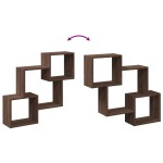 vidaXL Dulap de perete, 78x18x71 cm, stejar maro, lemn prelucrat vidaXL Dulap de perete, 78x18x71 cm, stejar maro, lemn prelucrat