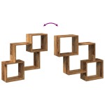 vidaXL Dulap de perete, lemn vechi, 78x18x71 cm, lemn prelucrat