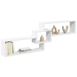 vidaXL Dulap de perete, alb, 158x18x53 cm, lemn prelucrat vidaXL Dulap de perete, alb, 158x18x53 cm, lemn prelucrat