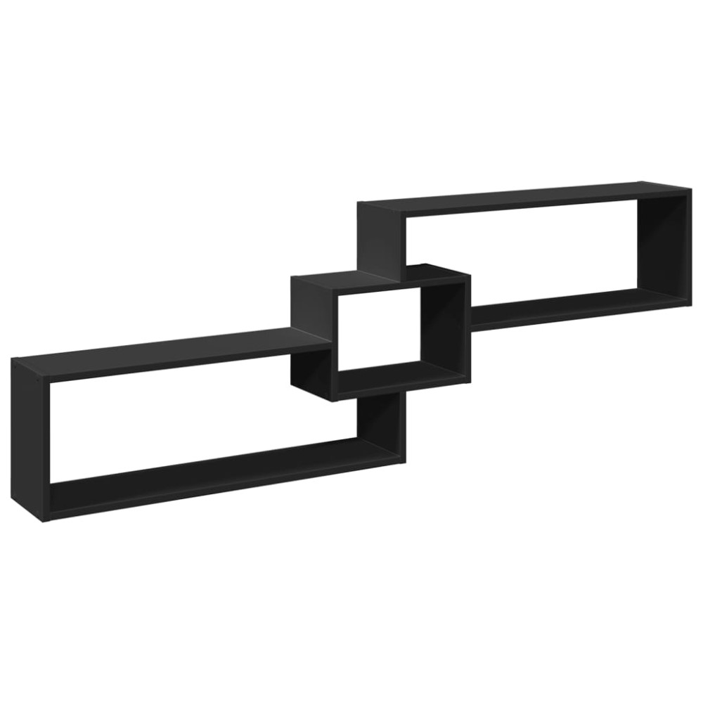 vidaXL Dulap de perete, negru, 158x18x53 cm, lemn prelucrat