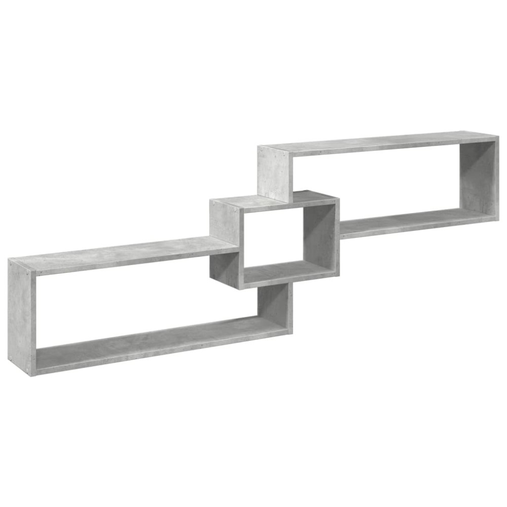 vidaXL Dulap de perete, gri beton, 158x18x53 cm, lemn prelucrat
