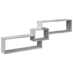 vidaXL Dulap de perete, gri beton, 158x18x53 cm, lemn prelucrat