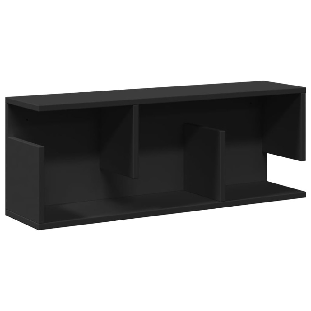 vidaXL Dulap de perete, negru, 80x20x30 cm, lemn prelucrat