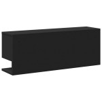 vidaXL Dulap de perete, negru, 80x20x30 cm, lemn prelucrat