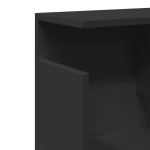 vidaXL Dulap de perete, negru, 80x20x30 cm, lemn prelucrat