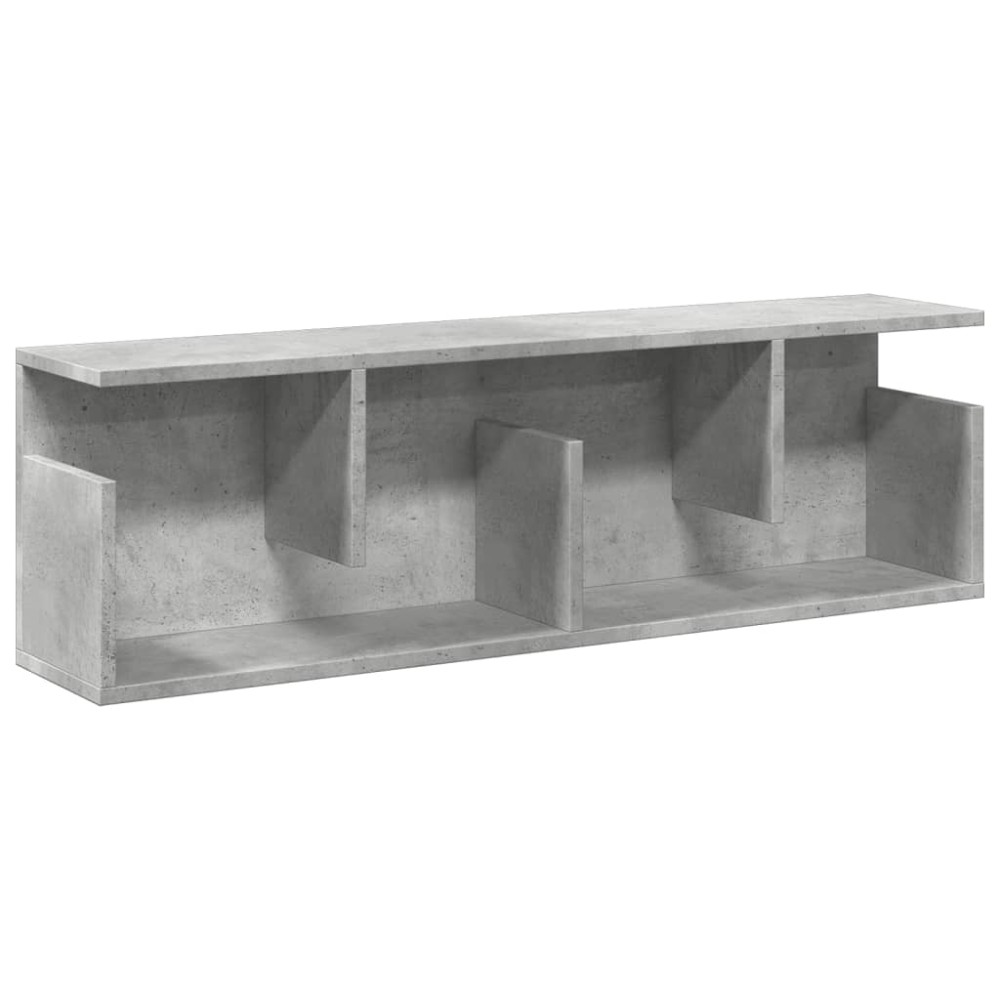 vidaXL Dulap de perete, gri beton, 100x20x30 cm, lemn prelucrat