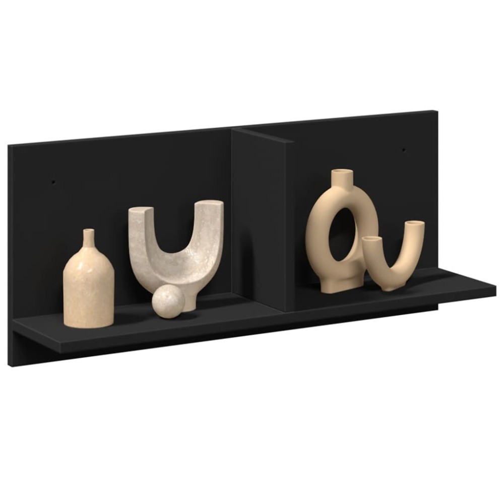 vidaXL Dulap de perete, negru, 70x16,5x30 cm, lemn prelucrat