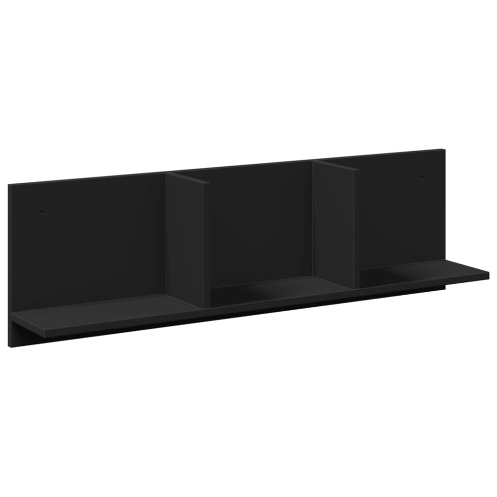 vidaXL Dulap de perete, 100x16,5x30 cm, negru, lemn prelucrat