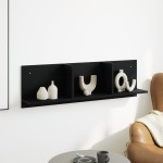 vidaXL Dulap de perete, 100x16,5x30 cm, negru, lemn prelucrat vidaXL Dulap de perete, 100x16,5x30 cm, negru, lemn prelucrat