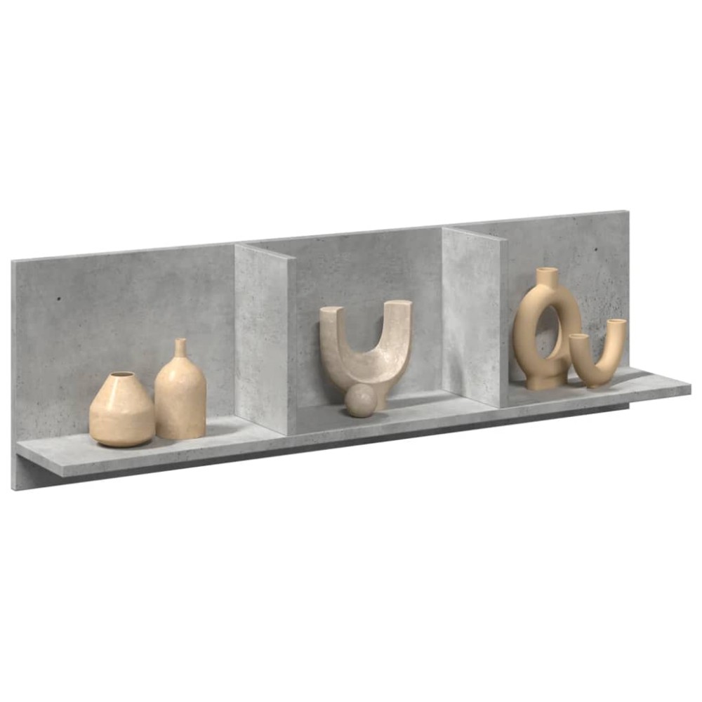 vidaXL Dulap de perete, gri beton, 100x16,5x30 cm, lemn prelucrat