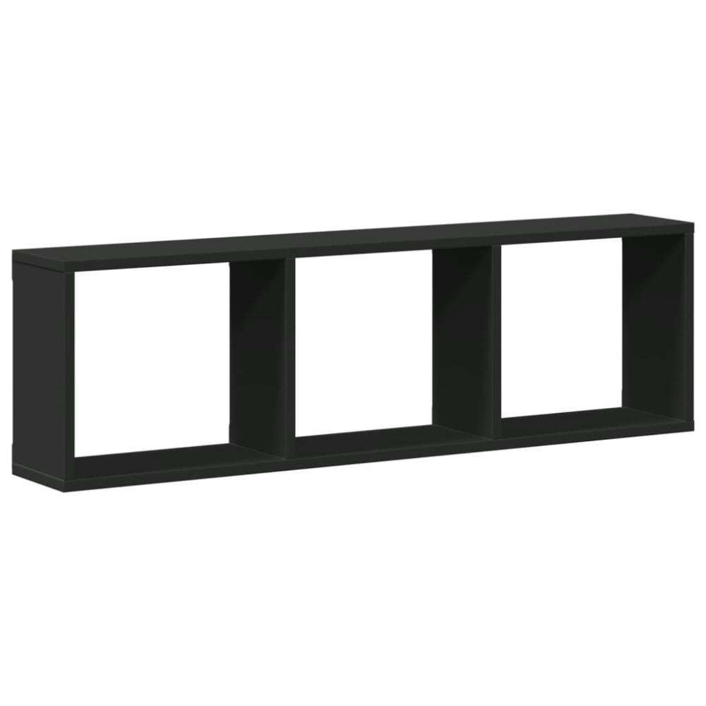 vidaXL Dulap de perete, negru, 100x16x30 cm, lemn prelucrat