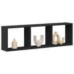 vidaXL Dulap de perete, negru, 100x16x30 cm, lemn prelucrat vidaXL Dulap de perete, negru, 100x16x30 cm, lemn prelucrat