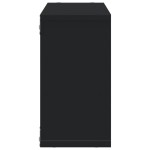 vidaXL Dulap de perete, negru, 100x16x30 cm, lemn prelucrat vidaXL Dulap de perete, negru, 100x16x30 cm, lemn prelucrat