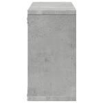 vidaXL Dulap de perete, gri beton, 100x16x30 cm, lemn prelucrat