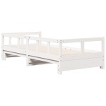 vidaXL Pat de zi fără saltea, alb, 80x200 cm, lemn masiv pin vidaXL Pat de zi fără saltea, alb, 80x200 cm, lemn masiv pin