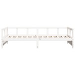 vidaXL Pat de zi fără saltea, alb, 90x200 cm, lemn masiv pin vidaXL Pat de zi fără saltea, alb, 90x200 cm, lemn masiv pin