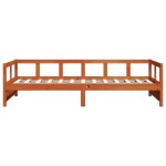vidaXL Pat de zi fără saltea, maro ceruit, 90x200 cm, lemn masiv pin