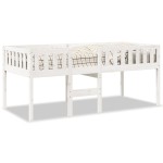 vidaXL Pat pentru copii fără saltea, alb, 75x190 cm, lemn masiv de pin vidaXL Pat pentru copii fără saltea, alb, 75x190 cm, lemn masiv de pin