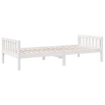 vidaXL Pat pentru copii fără saltea, alb, 80x200 cm, lemn masiv de pin
