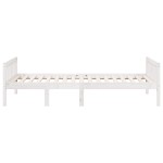 vidaXL Pat pentru copii fără saltea, alb, 90x200 cm, lemn masiv de pin