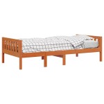 vidaXL Pat pentru copii fără saltea, maro, 90x200 cm, lemn masiv pin vidaXL Pat pentru copii fără saltea, maro, 90x200 cm, lemn masiv pin