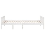 vidaXL Pat pentru copii fără saltea, alb, 75x190 cm, lemn masiv de pin vidaXL Pat pentru copii fără saltea, alb, 75x190 cm, lemn masiv de pin