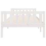 vidaXL Pat pentru copii fără saltea, alb, 75x190 cm, lemn masiv de pin vidaXL Pat pentru copii fără saltea, alb, 75x190 cm, lemn masiv de pin