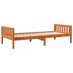 vidaXL Pat pentru copii fără saltea, maro, 75x190 cm, lemn masiv pin