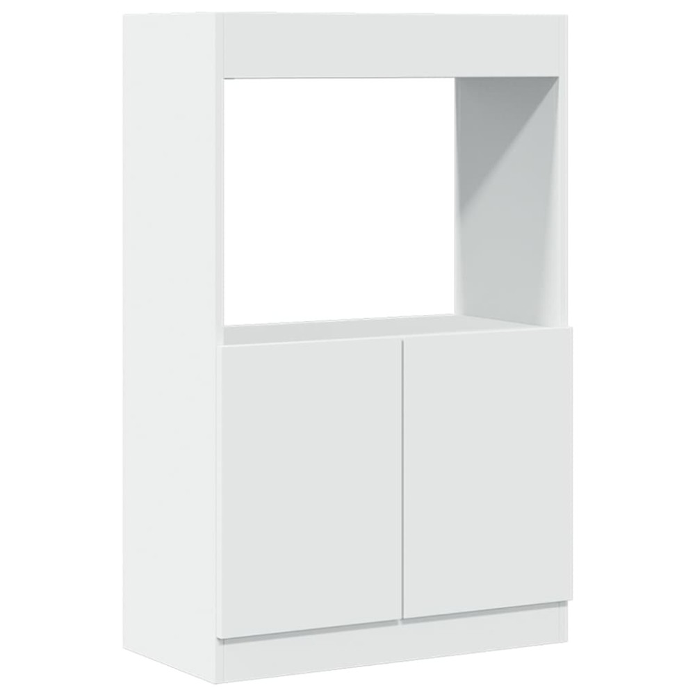 vidaXL Dulap înalt, alb, 63x33x100 cm, lemn prelucrat