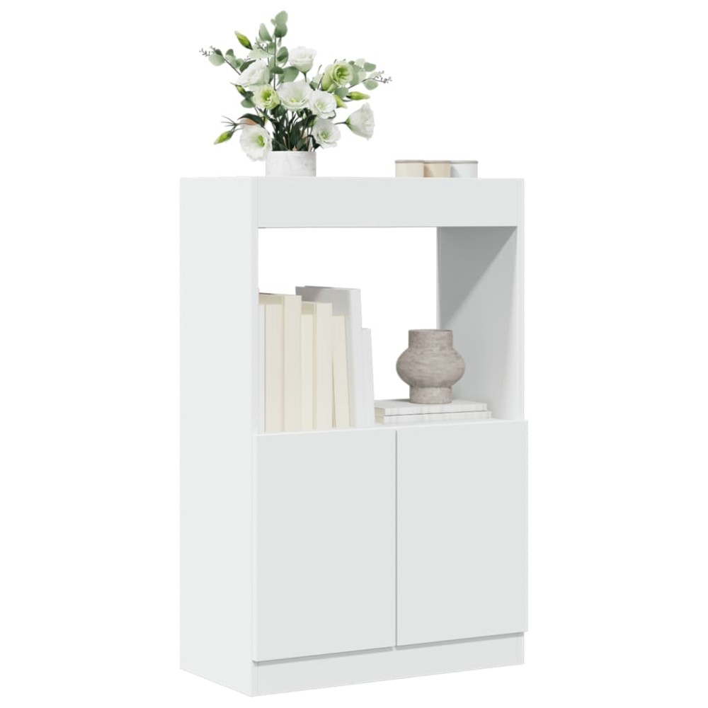 vidaXL Dulap înalt, alb, 63x33x100 cm, lemn prelucrat