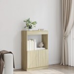 vidaXL Dulap înalt, stejar sonoma, 63x33x100 cm, lemn prelucrat vidaXL Dulap înalt, stejar sonoma, 63x33x100 cm, lemn prelucrat