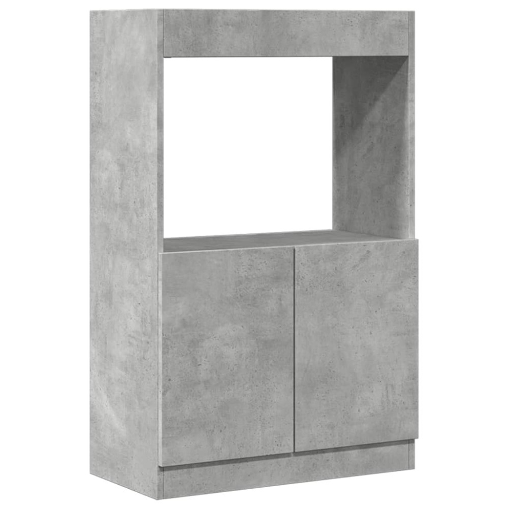 vidaXL Dulap înalt, gri beton, 63x33x100 cm, lemn prelucrat