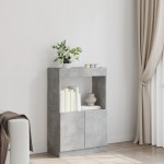 vidaXL Dulap înalt, gri beton, 63x33x100 cm, lemn prelucrat vidaXL Dulap înalt, gri beton, 63x33x100 cm, lemn prelucrat