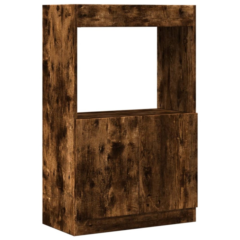 vidaXL Dulap înalt, stejar fumuriu, 63x33x100 cm, lemn prelucrat